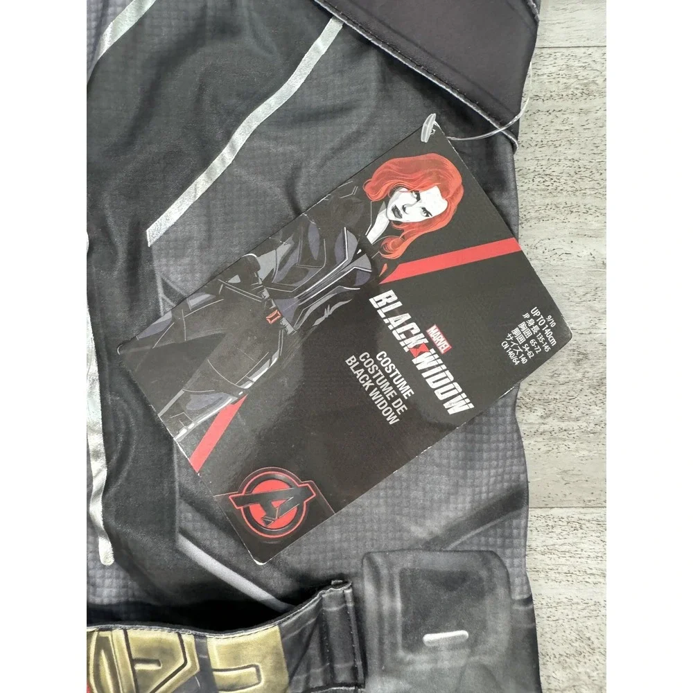 NEW Disney Official Childs Marvel Black Widow Costume Shirt Only Size 9/10